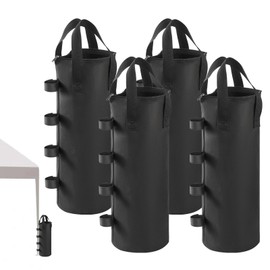 Malomke 140 LBS Top Zipper Sand Bags for Canopy Legs, Canopy Weights Set of 4, Extra Large Sand Bags for Weights, Pop up Canopy Tent, Gazebo, Carport, RV Awning, Outdoor Sun Shelter(Without Sand)
