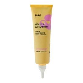 Goovi, Nourish and Flourish, Scrub Cuoio Capelluto Purificante, Esfolia Delicatamente la Cute per Eliminare Forfora, Eccessi di Sebo e Cellule Morte, Formula con Microgranuli di Jojoba, 150 ml