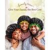 mikimini Black Shower Cap 1 Pack, Reusable, Double Layers Waterproof