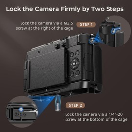 SmallRig Cage for Panasonic LUMIX S9, Aluminum Alloy Full Cage, with Quick Release Plate for Arca-Swiss and Cold Shoe Mount for Microphone and Light, with 1/4"-20 Threaded Holes - 4515