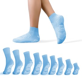 AMERICAN HOSPITAL SUPPLY AMERICAN HOSPITAL SUPPLY Anti-Slip Socks | Ice Blue Grip Socks | XX-Large | 1 Pair