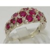 925 Sterling Silver Natural Ruby Womens Promise Ring - Size