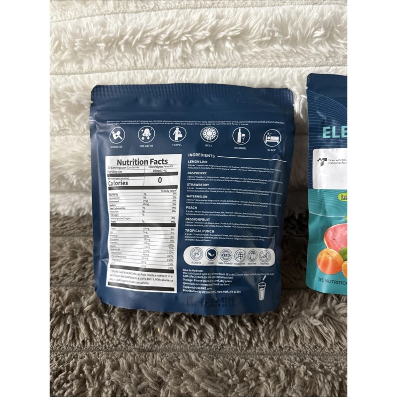 OZENKE 2X OZENKE Electrolyte Powder Packets 20 Sugar Free Hydration