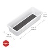 Copco Basics Drawer Organizer, 9.81 x 3.81 x 2.1-Inches, White/Charcoal