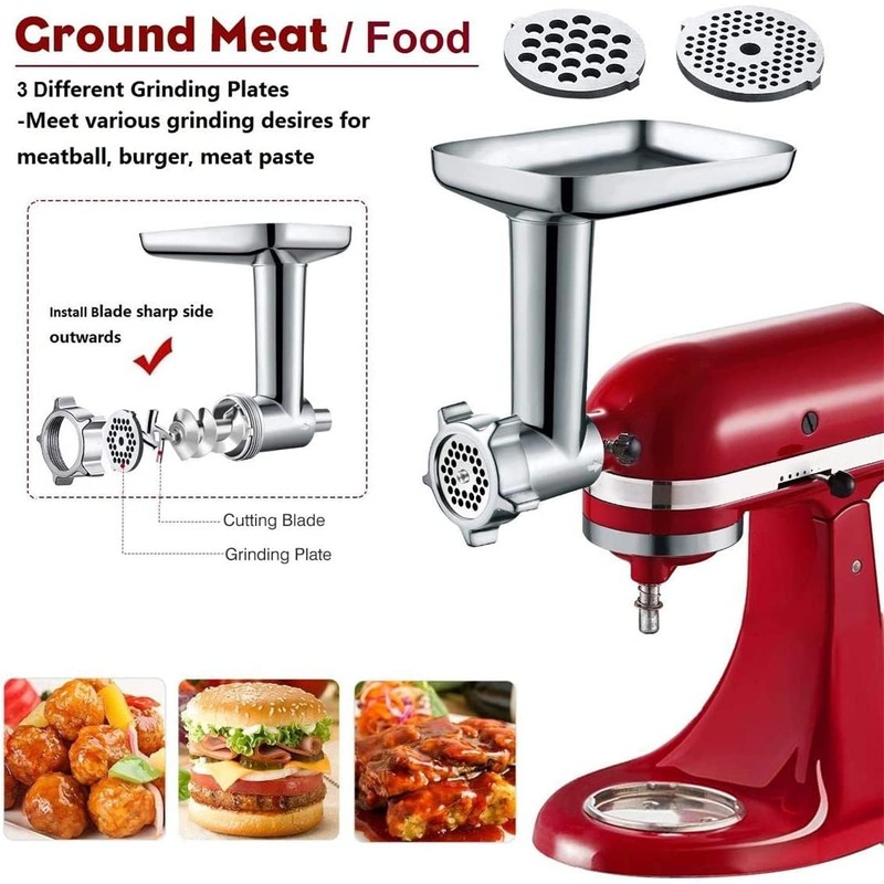 GVODE Meat Grinder Attachment for Kitchenaid Stand Mixer, Meat Grinders