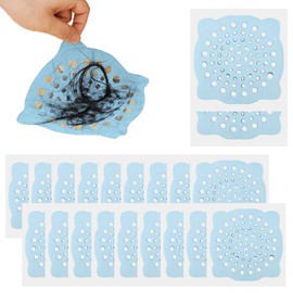 Disposable Floor Drain Filter,Insect, Mold,and Blockage Prevention,Adhesive Non-Woven Fabric Stickers,Bathtub,Laundry Room,Kitchen,Bathroom,Sink (50, Blue, New edition15cm×15cm)