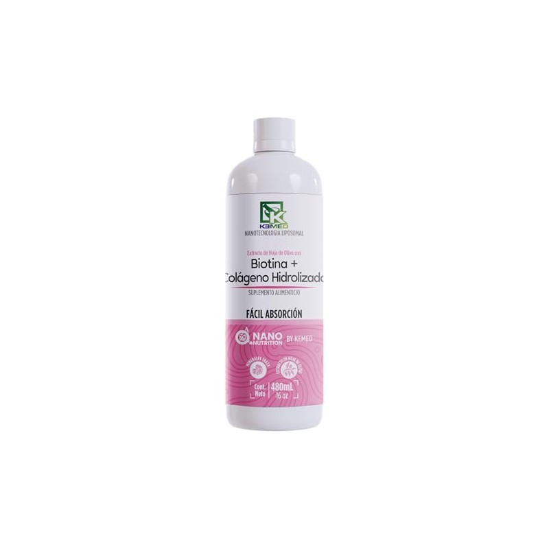 Biotina Colágeno Hidrolizado Suplemento Líquido Alta Absorción Piel Cabello Uñas