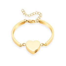 VCCWYQK Cremation Jewellery Urn Bracelet for Ashes for Women Stainless Steel Heart Urn Cuff Bracelet Cremation Keepsake Jewellery for Ashes, Stainless Steel