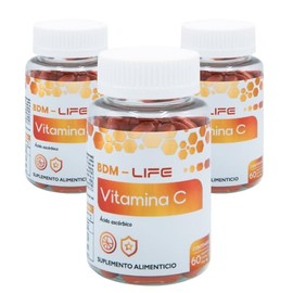 BDM LAB Vitamina C Suplemento Alimenticio 3x2 60 cápsulas c/u Máxima Protección Inmunológica y Energía Natural