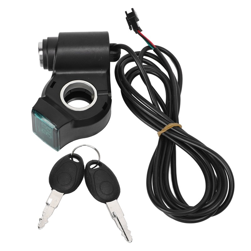 Electric Bike Throttle Grip Kit Speed Handlebars with Blue Font