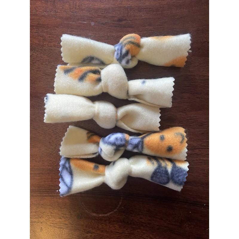 Bowtie Shaped Cat Toys Catnip Inside Bumblebee Print