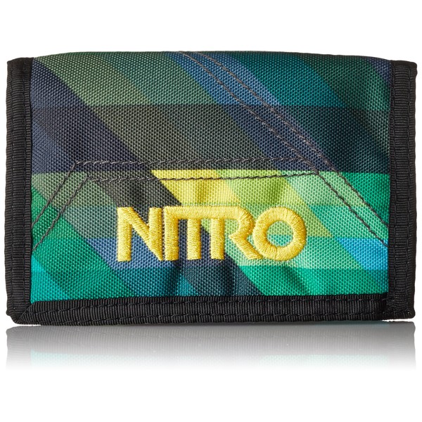 Nitro Unisex's Casual Travel Accessory-Tri-Fold Wallet, Geo Green, 10x14x1cm