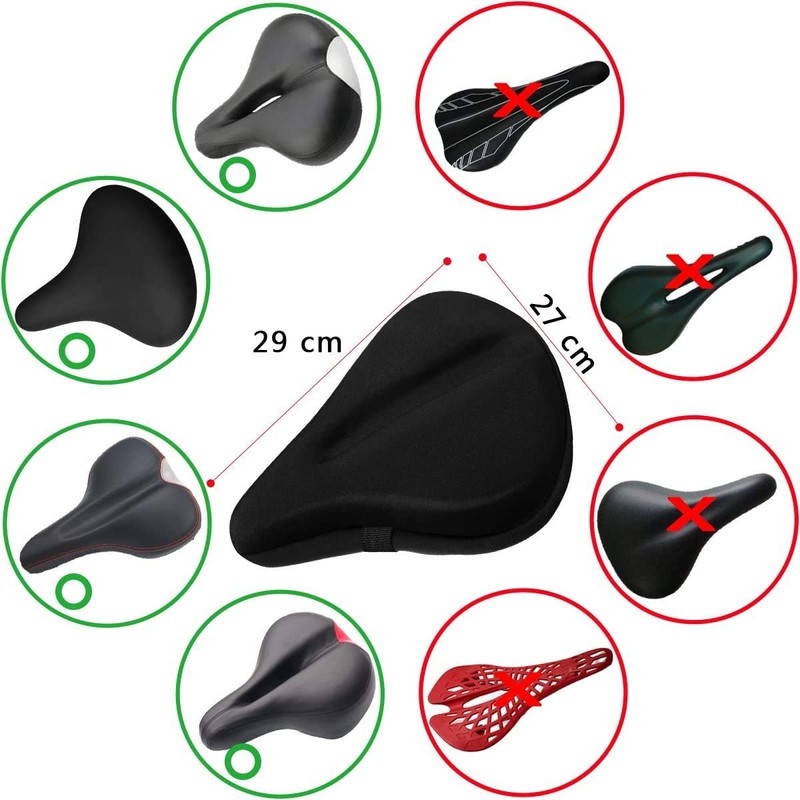 [VICKMALL] Bicycle Saddle Cover Spin Bike Cushion Waterproof PVC Non-Slip