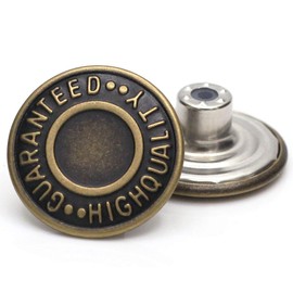 Enosea 20mm GHQ Jeans Button Tack Jacket Buttons Metal Replacement Kit 12 Set (20mm)