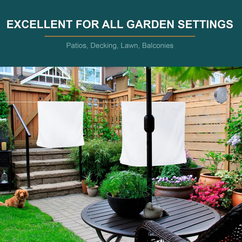 Our House Retractable Clothes Line, 15 Metre Extendable Washing Line