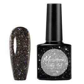 EUBUY Holographic Nails,Nail Glitter Powder,Bursting Glitter Nail Glue Crystal Rhinestone Reflective Shimmer Nail Glue Nail Salon Fake Nails Colorful Exquisite Nail Decoration