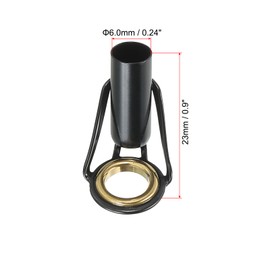 PATIKIL 6.0 mm Fishing Rod Tip Repair Kit 8 Pieces Stainless Steel Stake Ring Guide Replacement for Saltwater Freshwater Fishing Golden