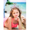Campsis Pearl Mermaid Tail Headband Pink Sequins Mermaid Headpiece Starfish