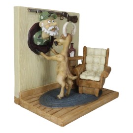 Buck Deer Smoking Pipe Hanging Hunter Wall Trophy On Living Room Wall Figurine