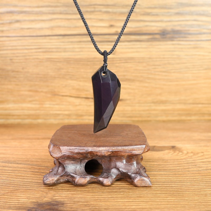 COAI Unisex Surfer Chain Sharpener Pendant Obsidian