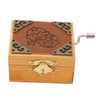Hand Cranked Music Box Mini Portable Gemini Pattern Retro Style