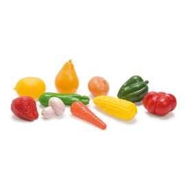Dantoy Fruits and Vegetables, Role Play for Kids Pretend Food Set with 10 Pieces, Made in Denmark