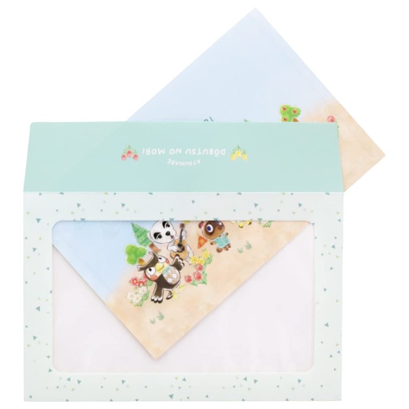 Sunstar Stationery Atsume Animal Crossing Letter Set, Green S8905789