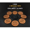 Coasterlux Cork Coasters for Drinks Absorbent with Holder - Cute
