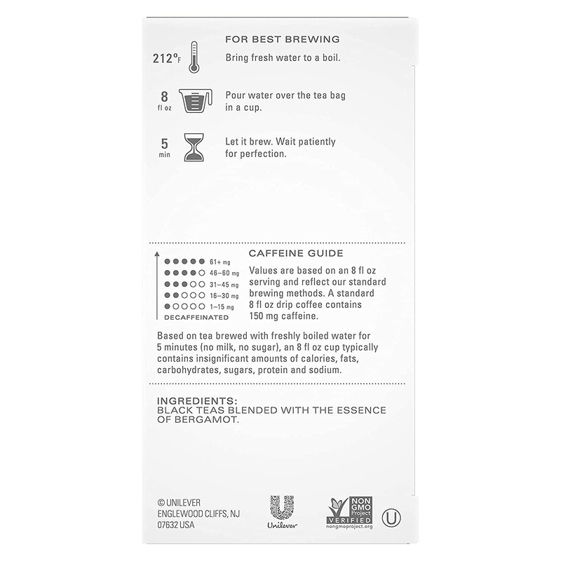 Tazo Earl Grey Black Tea -- 20 Tea Bags -