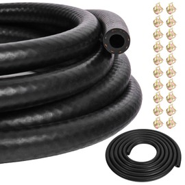 6 m petrol hose, 4 mm inner diameter, fuel hose, oil hose, diesel hose with 20 pieces hose clamps for small engines in cars, lawn mowers, motorcycles and tractors