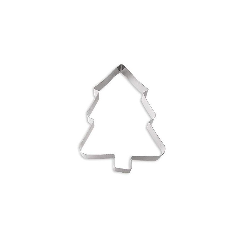 Decora Stainless Steel Shape X-Mas Tree, Silver, 36 x 18