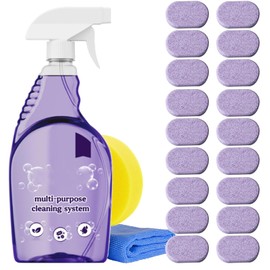 Loodion Loodion Spray Cleaner for Ovens, Clean Spray Cleaner Tablets and Spray Bottle, with Concentrated Cleaning Tablets, for Home, Kitchen & Bathroom (1Spray Bottle+18Tablets)