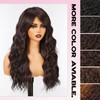 topshe Long Wavy Wine Red Wig 26 Inch Wigs for