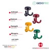 GedoTec Plastic Swivel Hooks, KITA - RAL 7000, Triple Hooks,