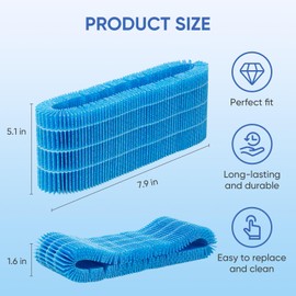 BIHARNT 4 Pack Humidifier H35i Wick Filter Replacement Compatible with Blueair Premium Smart Humidifier 3.5L, Washable Humidifier Filter