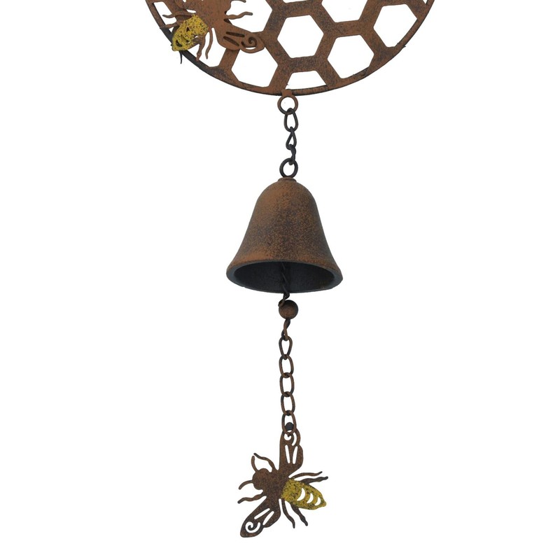 AB Tools Honeycomb Wind Chime Bee Bell Hanging Garden Yard