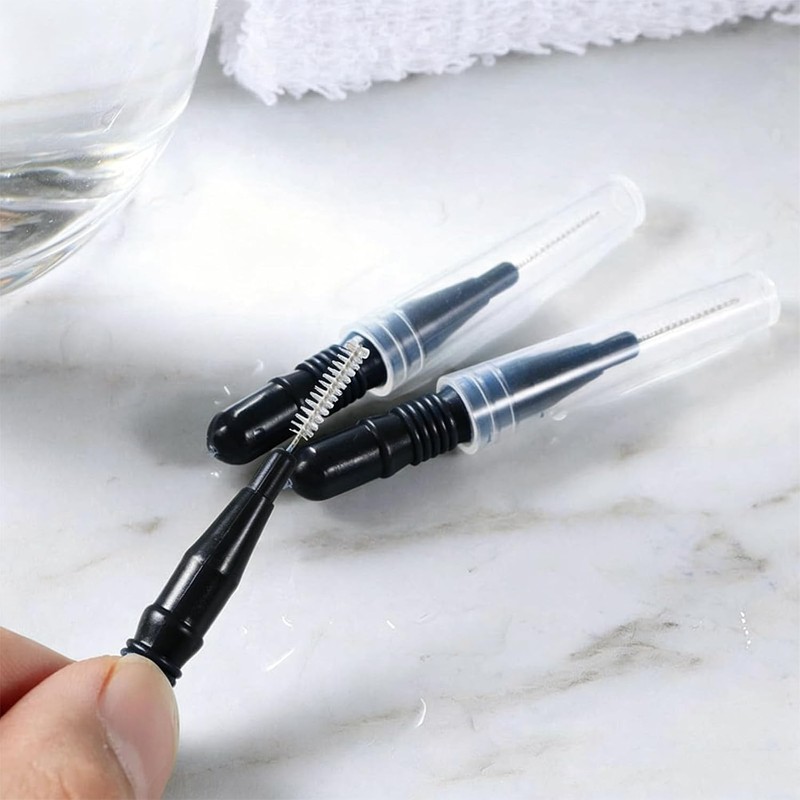 Mythya 100 Piezas Cepillos de Pestañas con Tapa Cepillo de