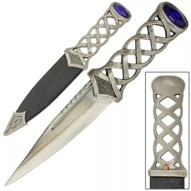 Armory Replicas Scottish Celtic Twisted Steel Traditional Medieval Stone Sgain Dubh Dagger Knife