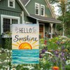 Hello Sunshine Summer Garden Flag Summer Garden Flags 12x18 Inch