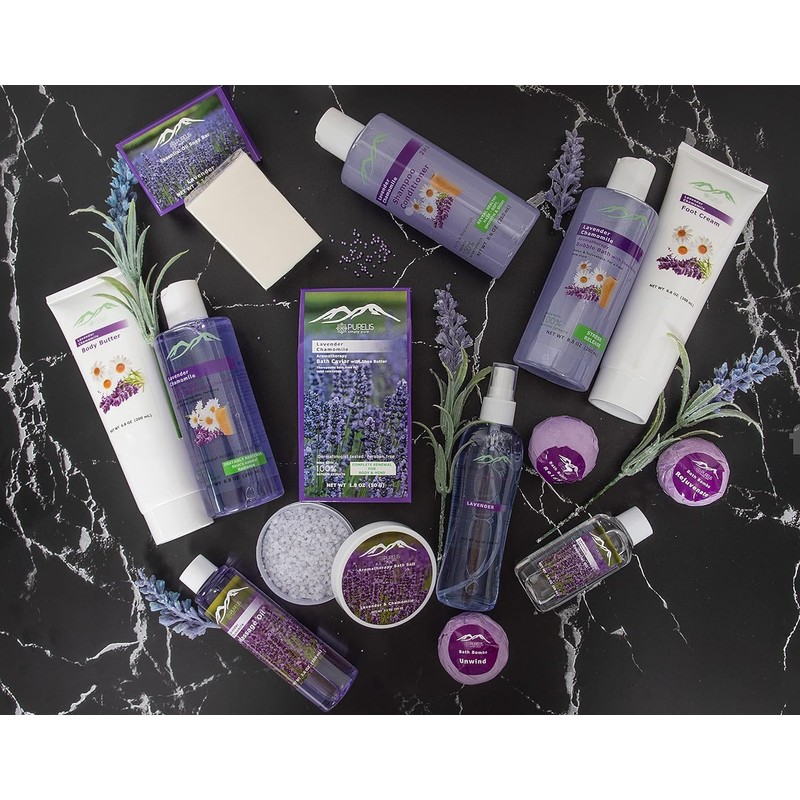 Lavender Spa Gift Basket for Birthday Gifts for Women, Beauty