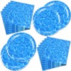 40PCS Ocean Waves Party Supplies - Ocean Tableware Set with