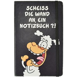 Ralph Ruthe Notizbuch Thorsten Dörnbach - Scheiß die Wand an, ein Notizbuch?! Hardcover liniert 80 Blatt mit Gummiband Schwarz 13 x 21 cm