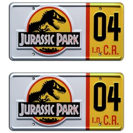 Jurassic Trilogy | Explorer Tour Vehicle 04 | Metal Stamped License Plates