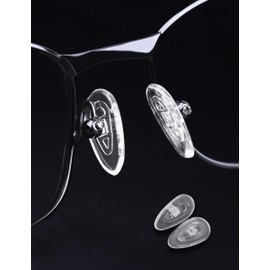 Tolaxy 20 Pairs Screw-in Eyeglass Nose Pads, 15mm Clear Glasses Replacement Nose Pieces for Oakley Conductor 6 OO4106 | Conductor 8 OO4107 | Conductor RX OX3186 | Conductor 0.5 OX3187 Sunglasses