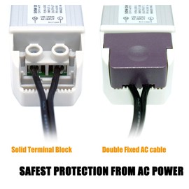 PLUSPOE 12V 30W Power Supply Driver TRIAC Dimmable Transformer for LED Flexible Strip Light (Works with Standard Wall AC Dimmers)