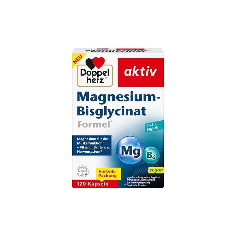 Doppelherz Magnesium Bisglycinate - Formula - Magnesium contributes to normal