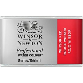 Winsor & Newton Professional Water Colour Paint Whole Pan, Winsor Red