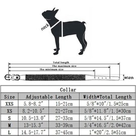Serijoars Small Dog Collar with Rhinestone Crystal Diamond Colorful Bling Girl Puppy Cat Collars (XS, Black)