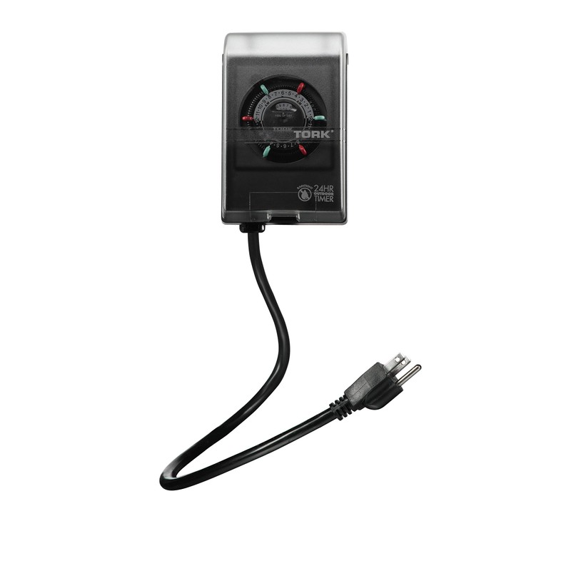 NSi RHB32RC Indoor/Outdoor 15-Amp Plug-in Heavy Duty Mechanical Timer, Clear