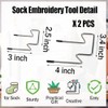 Sock Embroidery Tool Hoop for Machine - 2pcs Easy Sock